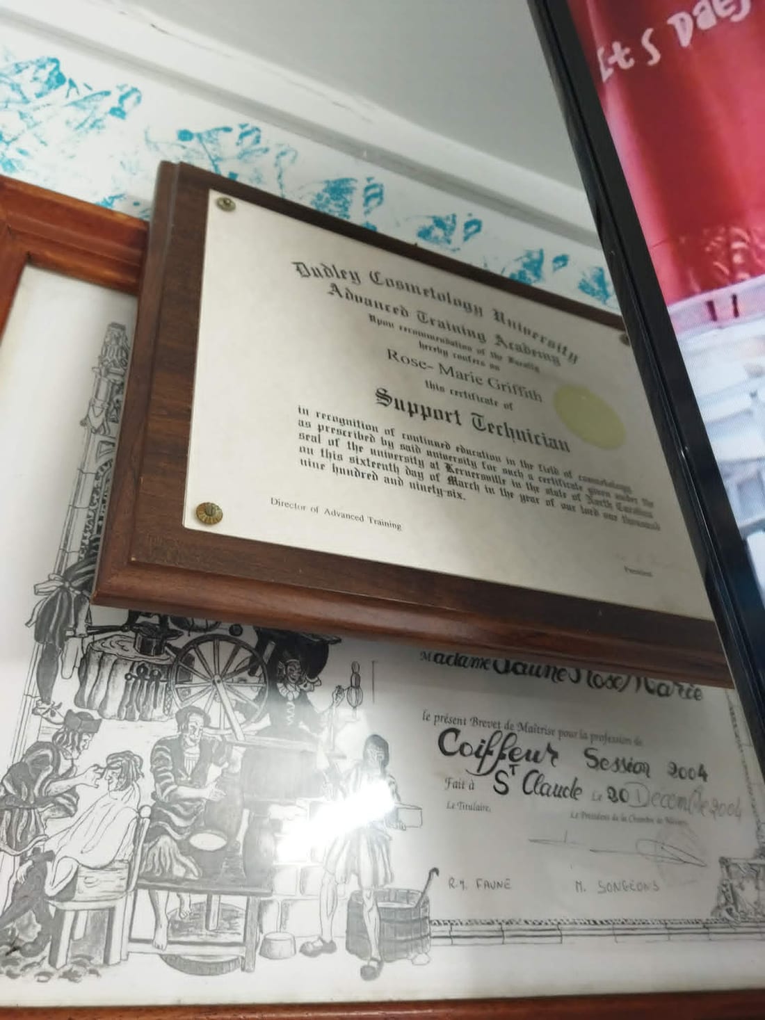 Support Technician et Brevet de Maîtrise, diplôme de Rose-Marie Griffith-Faune